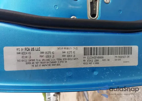 2015 Dodge Charger Sxt z USA, uszkodzony, nr VIN 2C3CDXHG5FH900090